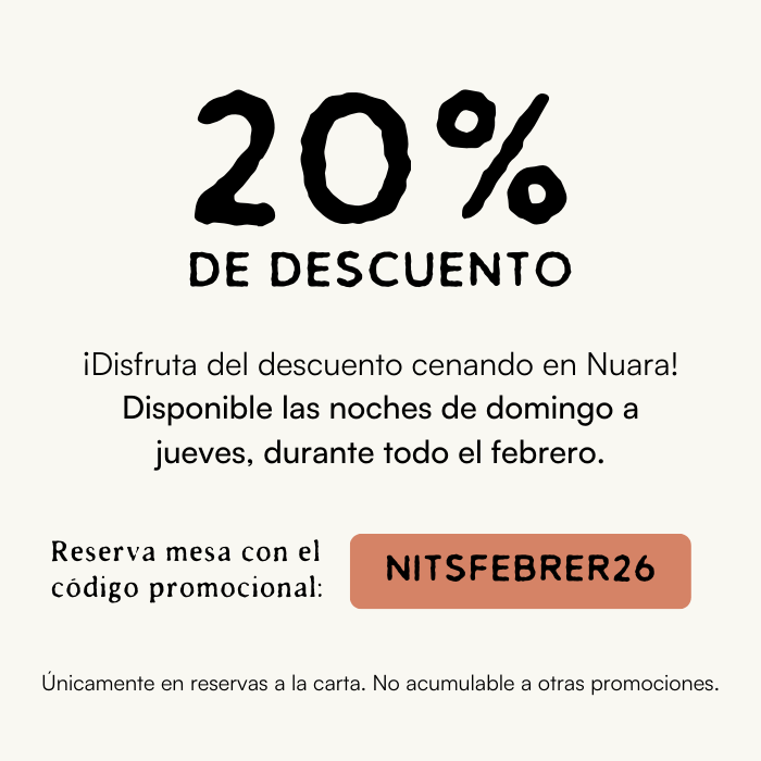 20% de descuento las noches de febrero | Restaurant Nuara